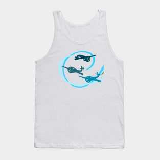 Blue Aerobatic Planes Tank Top